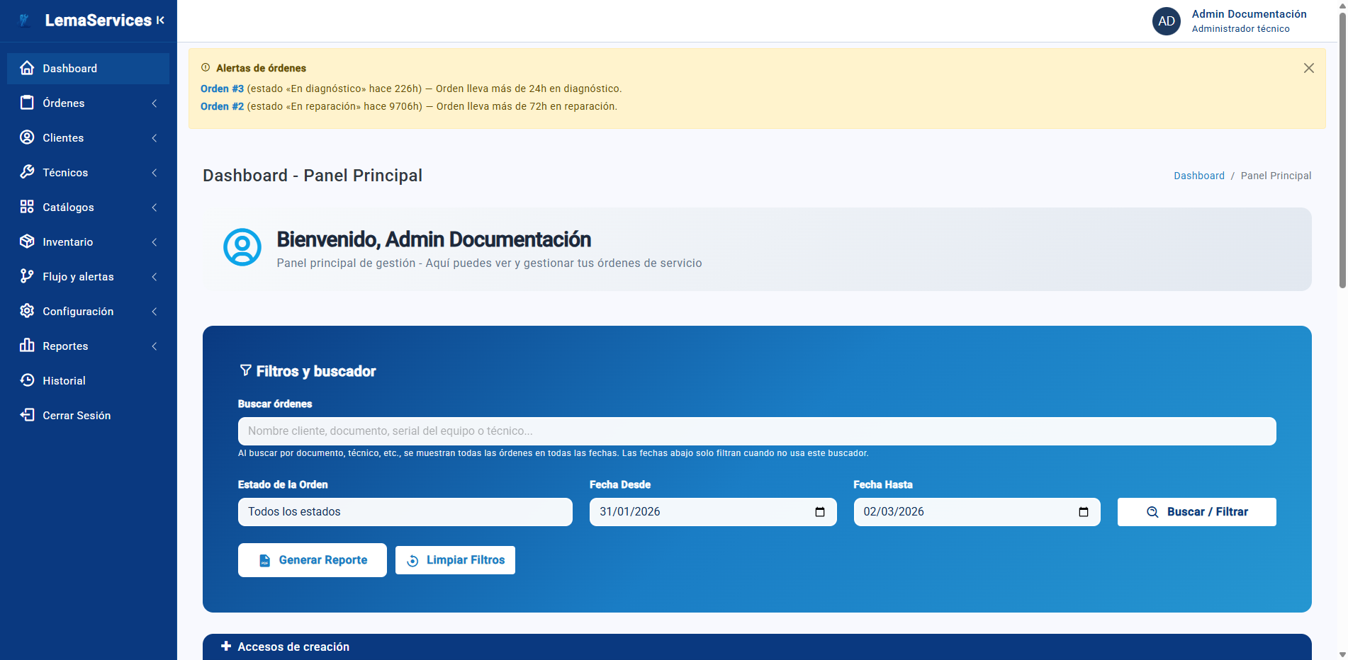 Login LemaServices